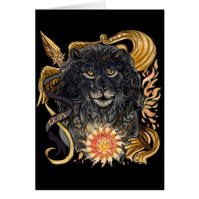 Cartão Zodiac Leo (Frente)