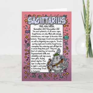 Cartão Zodiac - Sagittarius Fun Facts