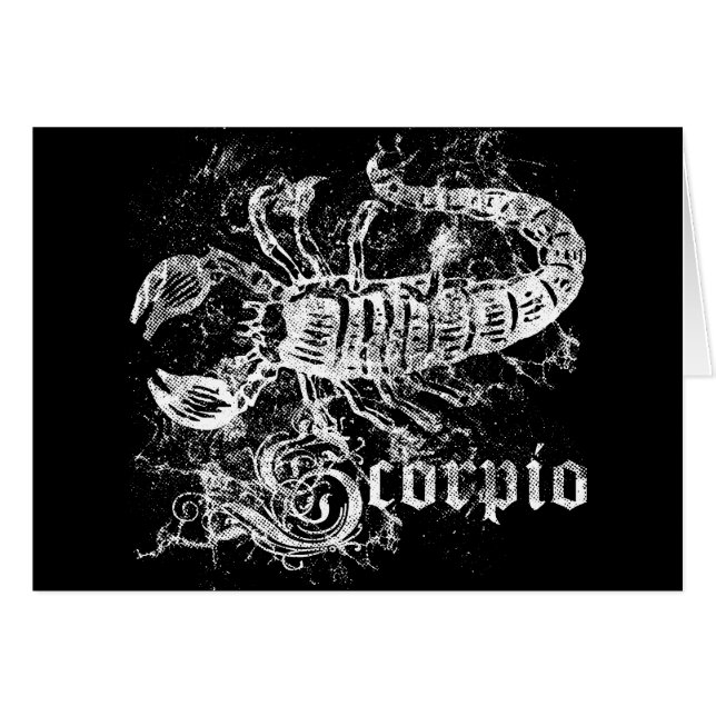 Cartão Zodiac Scorpio (Frente Horizontal)