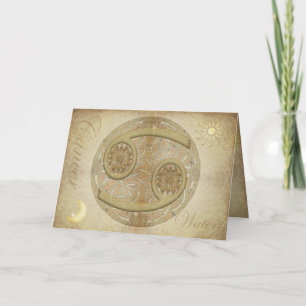 Cartão Zodiac Sign Cancer Greetings and Notecards