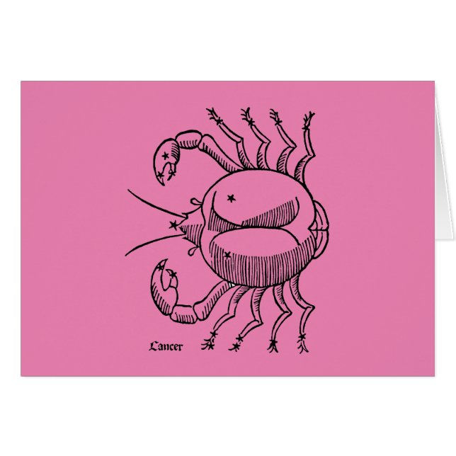 Cartão Zodíaco: Cancer, 1482 (Frente horizontal)