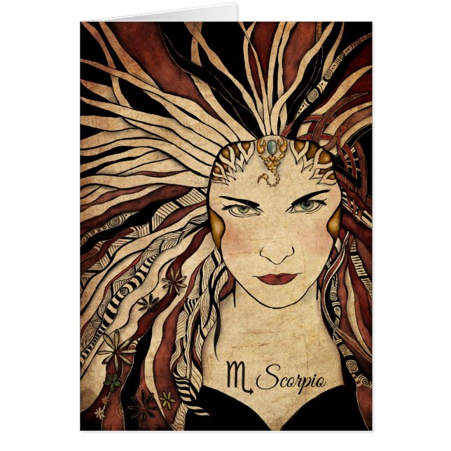 Cartão Zodíaco da Escorpião (Frente)