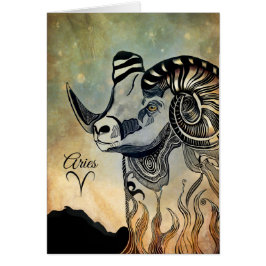 Cartão Zodíaco do Aries