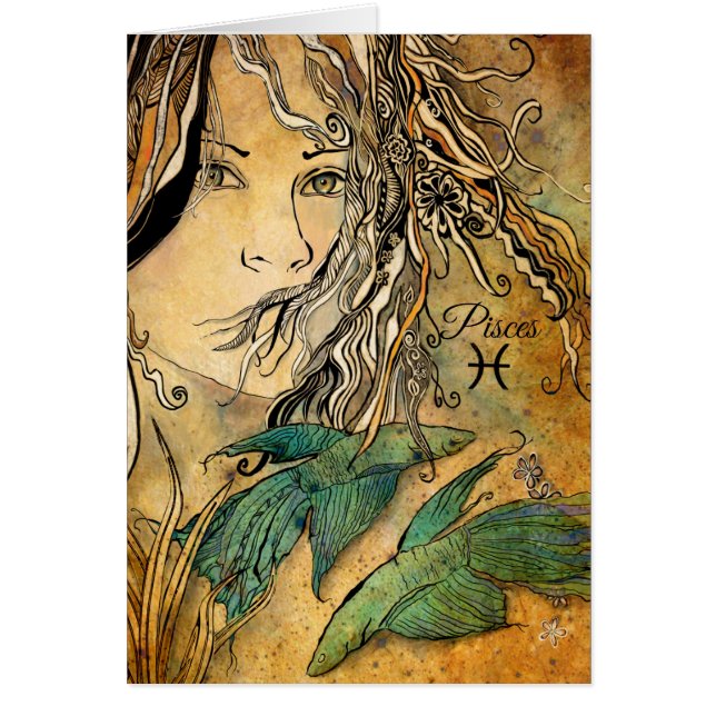 Cartão Zodíaco dos peixes (Frente)