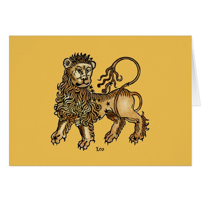 Cartão Zodíaco: Leo, 1482 (Frente horizontal)