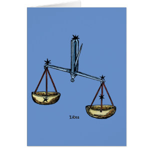 Cartão Zodíaco: Libra na cor