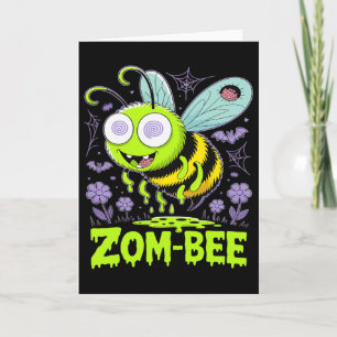 Cartão Zom Bee Zombie Dia de as Bruxas engraçado Tee