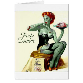 Cartão Zombi rude "a primeira mordida "