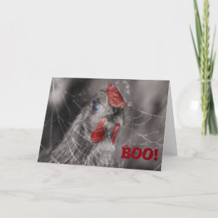 Cartão Zombie Chicken Happy Halloween Card