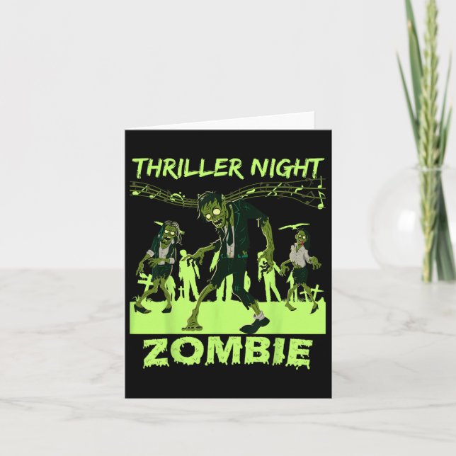 Cartão Zombie do Dia das Bruxas de Thriller (Frente)