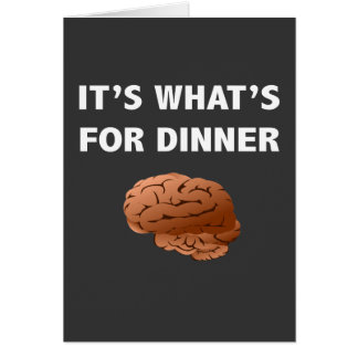 Cartão Zombie O que há para Janto