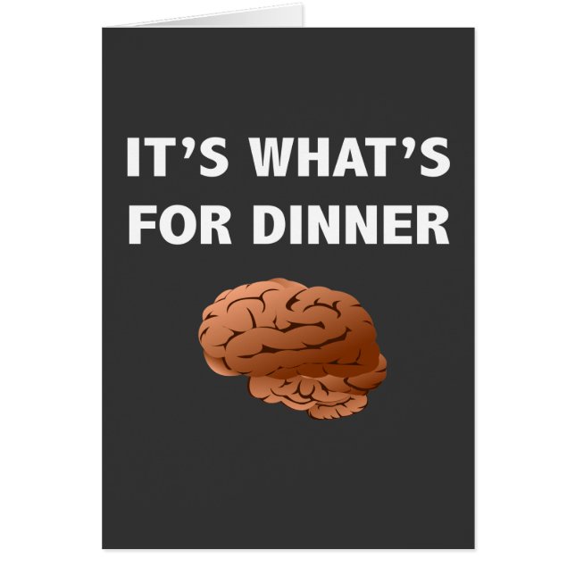 Cartão Zombie O que há para Janto (Frente)