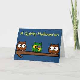Cartão Zombie Quirky Owls
