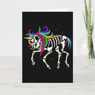 Cartão Zombiecorn Unicórnio Zumbi Halloween Mulheres Meni