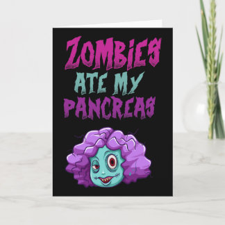 Cartão Zombies Comeram Meu Pâncreas T1d Diabetes Tipo 1 G