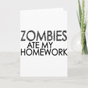 Cartão Zombies na minha casa