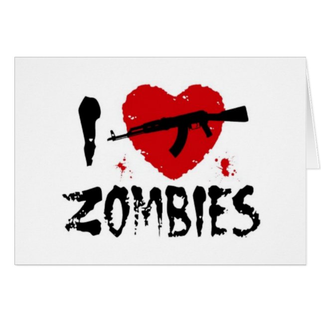 Cartão Zombis da espingarda (Frente Horizontal)