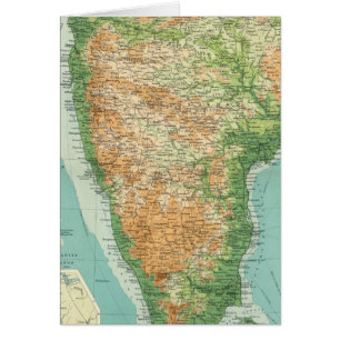 Cartão Zona Sul da Índia