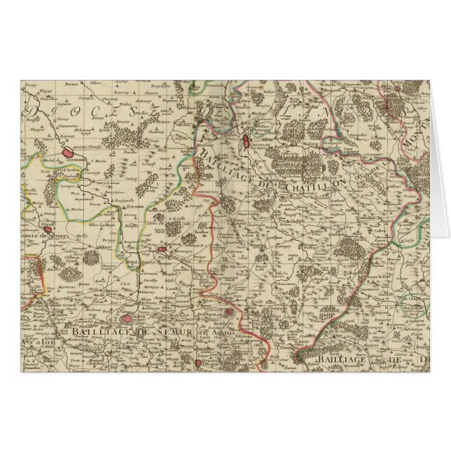 Cartão Zonas urbanas da França (Frente Horizontal)