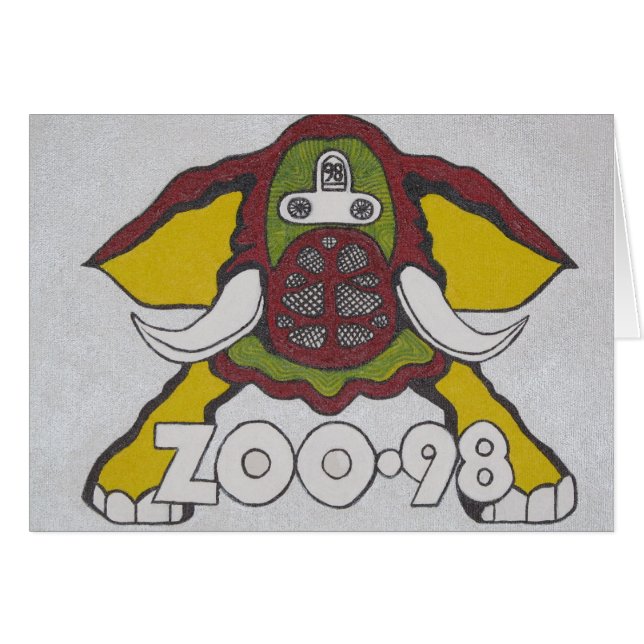 Cartão Zoo 98 Elefante (Frente Horizontal)
