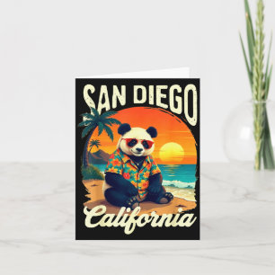 Cartão Zoológico de Panda Califórnia San Diego Ano Novo 2
