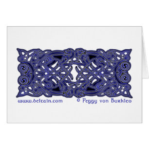 Cartão Zoomorphic celta dos cães