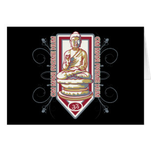 Cartão Zumbido de Buddha OM Mani Padma