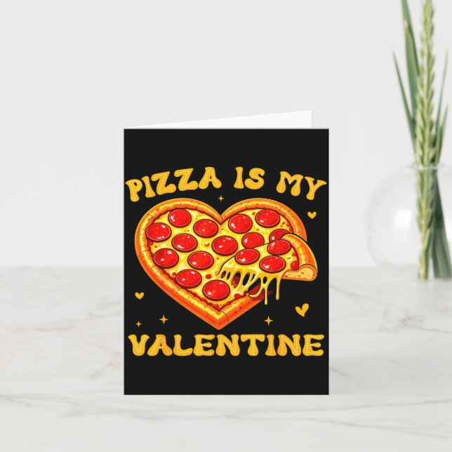 Cartão Zza Is My Valentine Funny Valentines Day Heart  (Frente)