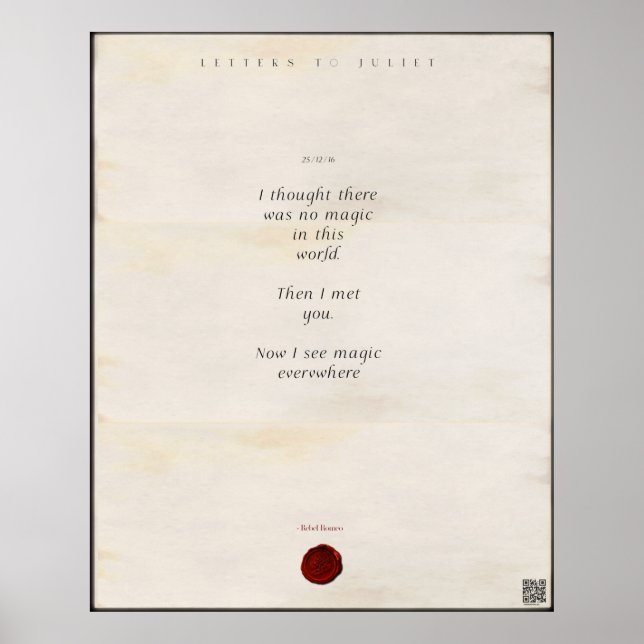 Cartas a Juliet Impressão 🗡 16/49 (Frente)