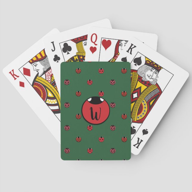 Cartas Clássicas de Baralho com Pontos de Joaninha (Verso)