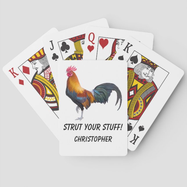 Cartas Clássicas de Baralho Galo Multicolorido Vib (Verso)