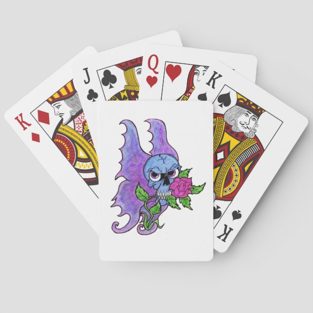 Cartas Clássicas de Baralho Psyko-Daizie Caveira A (Verso)