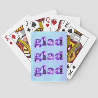 Cartas de baralho alegres em azul lavanda