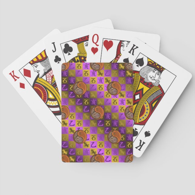 Cartas de Baralho Clássicas Capricórnio e Javali d (Verso)
