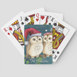 Cartas de Baralho Clássicas de Corujas de Natal Pe