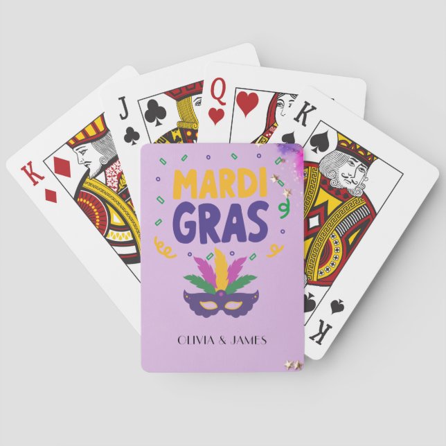 Cartas de Baralho Clássicas de Mardi Gras (Verso)