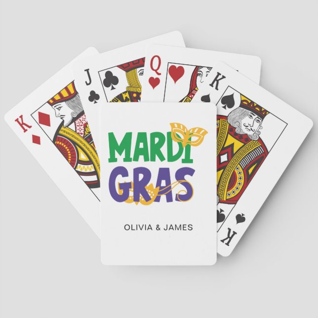 Cartas de Baralho Clássicas de Mardi Gras (Verso)
