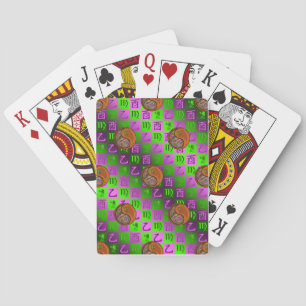 Cartas de Baralho Clássicas de Virgem e Galo de Ma