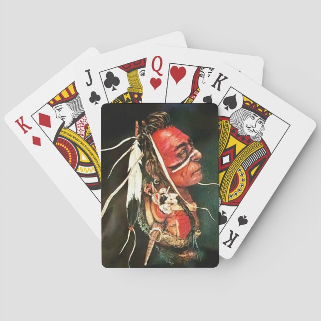 Cartas de Baralho Clássicas "Kaw" Nativas American (Verso)