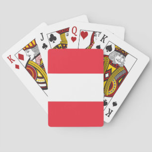 Cartas de Baralho com a Bandeira da Áustria