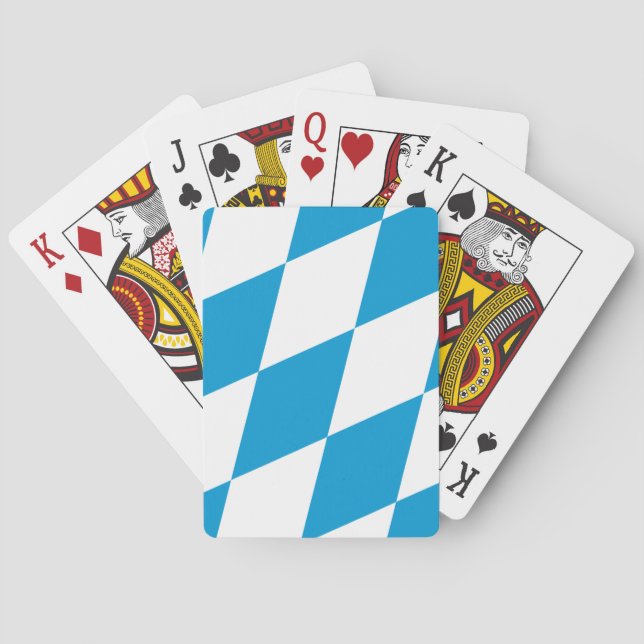 Cartas de Baralho com a bandeira da Baviera (Verso)