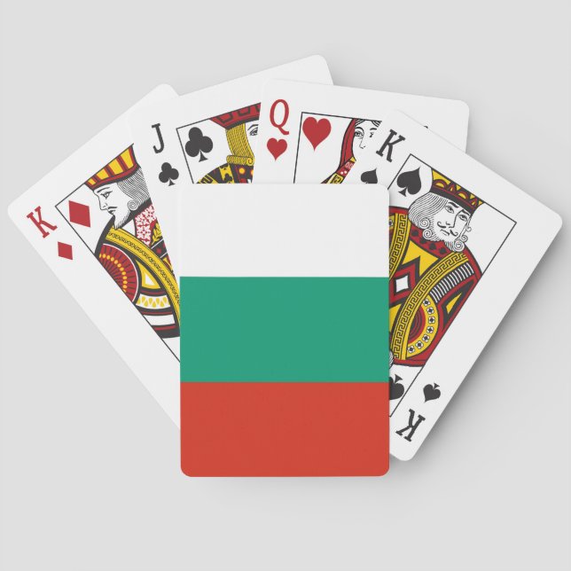 Cartas de Baralho com a bandeira da Bulgária (Verso)