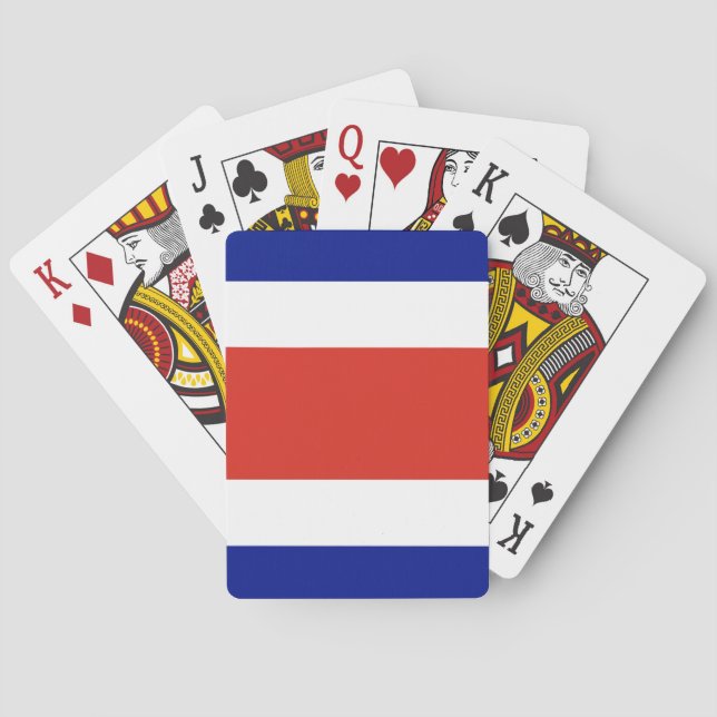 Cartas de Baralho com a bandeira da Costa Rica (Verso)