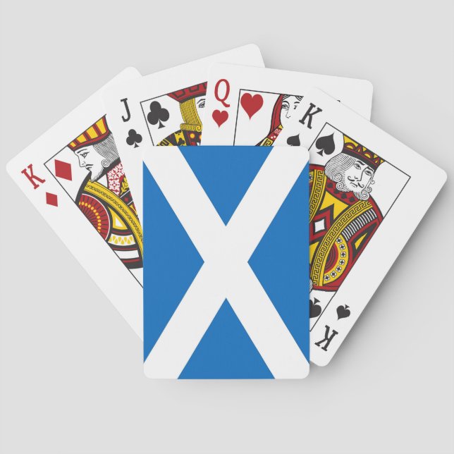 Cartas de Baralho com a bandeira da Escócia (Verso)