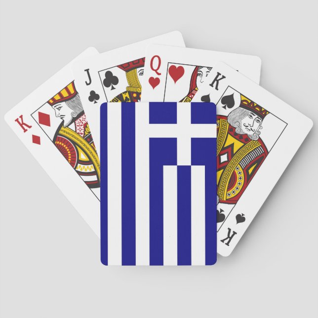 Cartas de Baralho com a bandeira da Grécia (Verso)