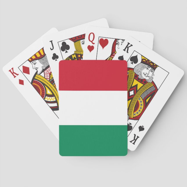 Cartas de Baralho com a bandeira da Hungria (Verso)