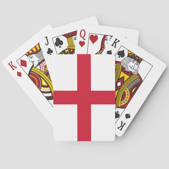 Cartas de Baralho com a bandeira da Inglaterra (Verso)