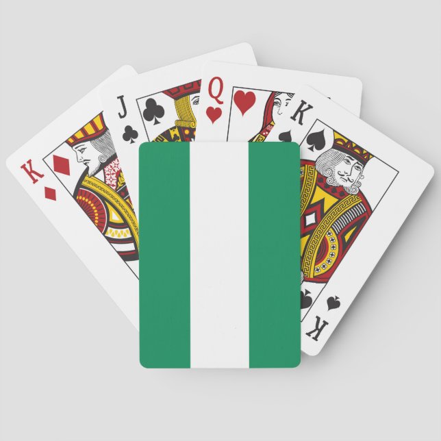Cartas de Baralho com a bandeira da Nigéria (Verso)