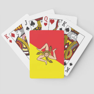 Cartas de Baralho com a bandeira da Sicília