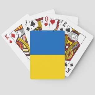 Cartas de Baralho com a bandeira da Ucrânia